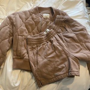 A & F quilted jacket set